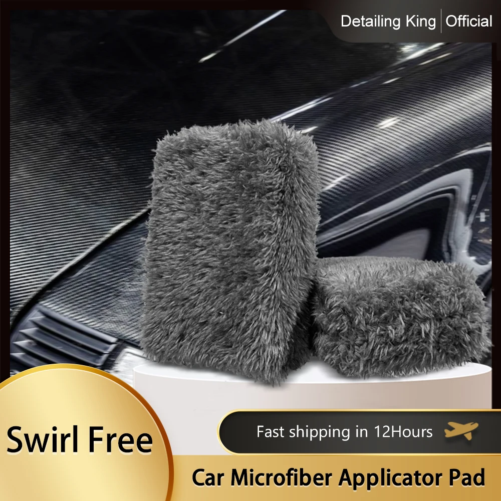 Detailingking Plush Microfiber Applicator Pad Soft Microfiber Sponge