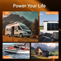 Batterie Lithium LiFePO4 Humsienk 12V 640Ah 8KWh avec BMS 250A intégré, surveillance en temps réel, plus de 15000 cycles profonds pour usage extérieur/domestique 6