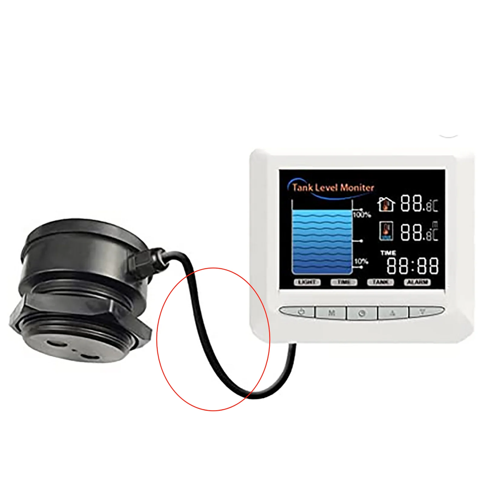 15m Cable Suitable for Smart 2101/2103 Extension cable between display and sensor（2206 and 2326 are not applicable）