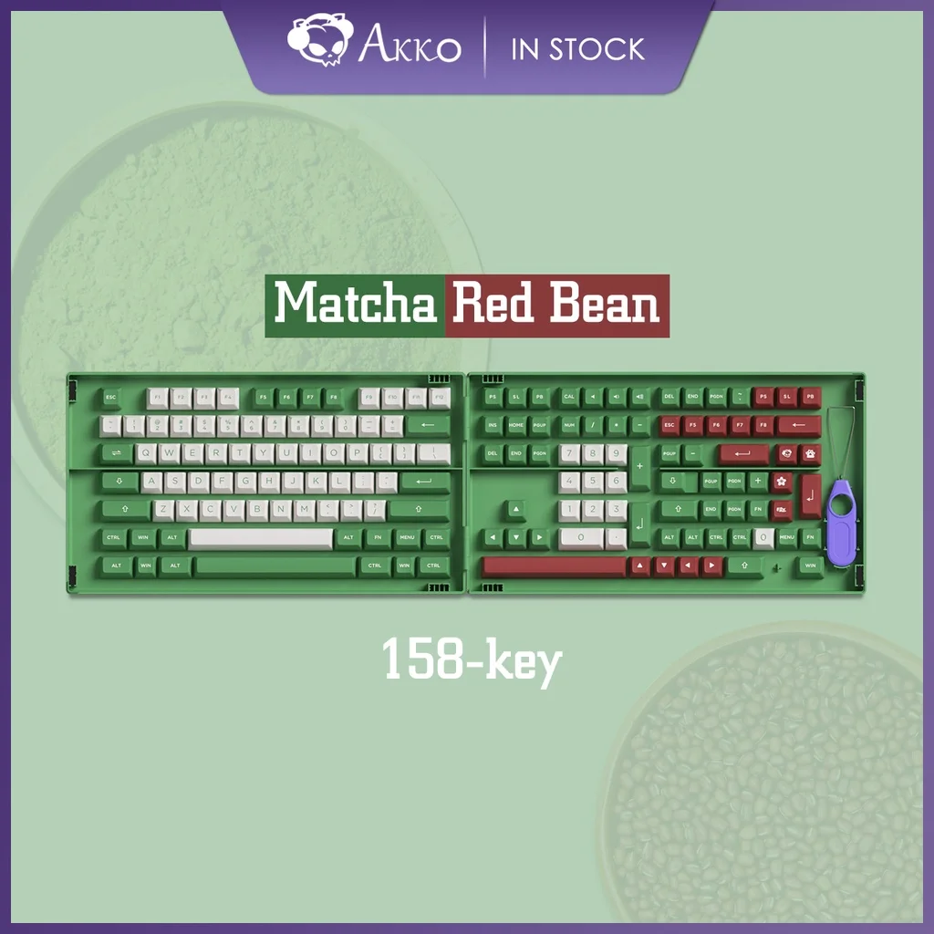 

Akko маття Red Bean Пользовательский Набор клавиатуры 158-клавиши ASA профиль полные клавиши PBT двойной вызов для механических клавиатур с коробкой