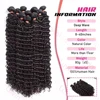 Luvin 30 32 36 40 Inch Deep Wave Human Hair Bundles Brazilian Remy Unprocessed Weaving Curly Hair Bundles Weave Extensions Deals 3