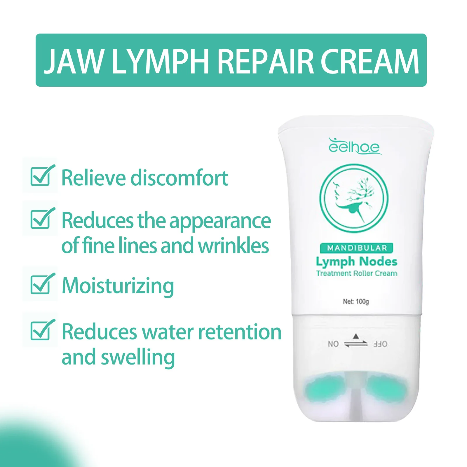 Lymph Node Removal Cream Thyroid Gland Treatment Thyroiditis Pain Relief Cure Sore Throat Anti Swelling Lymphatic Detox Roller