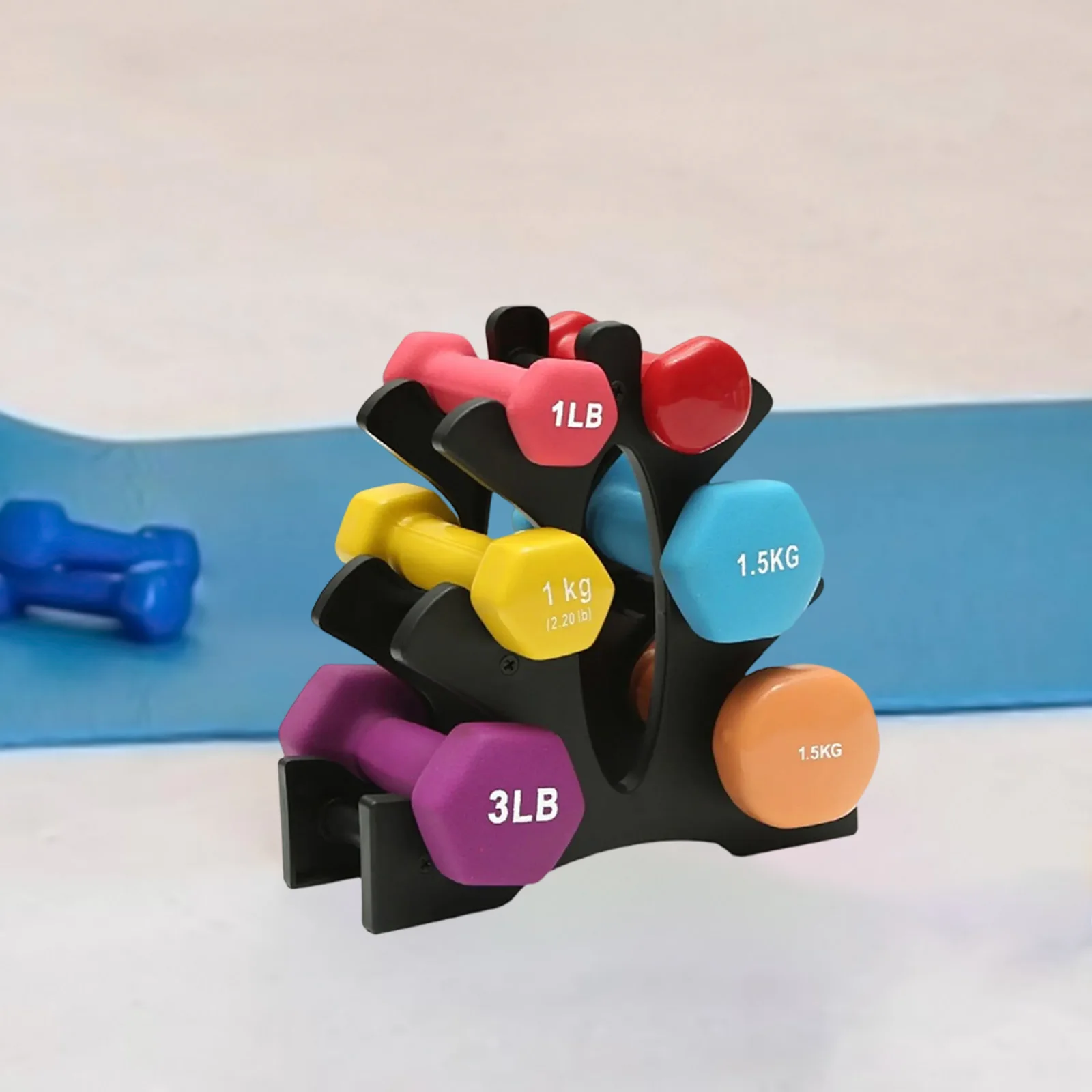 Vertical Stand Frame Workout Equipment Household Strength Training 3 Layer Dumbbell Rack for Gym Home Dumbbells Fitness Exercise