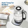 Electric Tea Kettle - CACHOO 1.7L Glass Electric Kettle Temperature Control with 5 Presets, 1-Hr Keep Warm 3