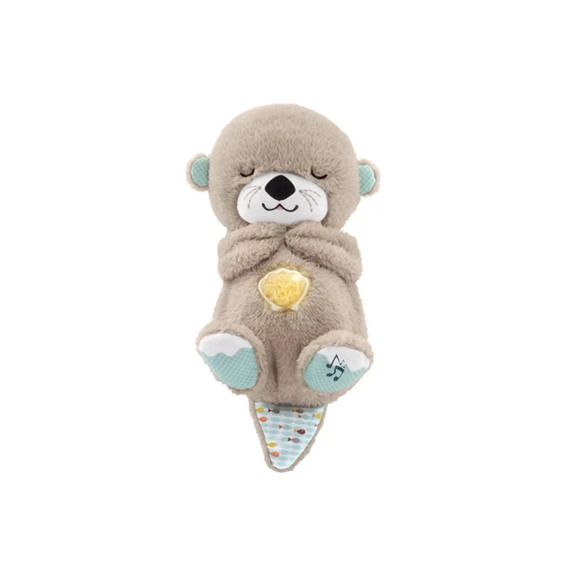 Breathing Otter Sleep and Playmate Otter Music Plush Toy Lighting Audio Soft Sound Newborn Sensory Comfort Baby Gift 5