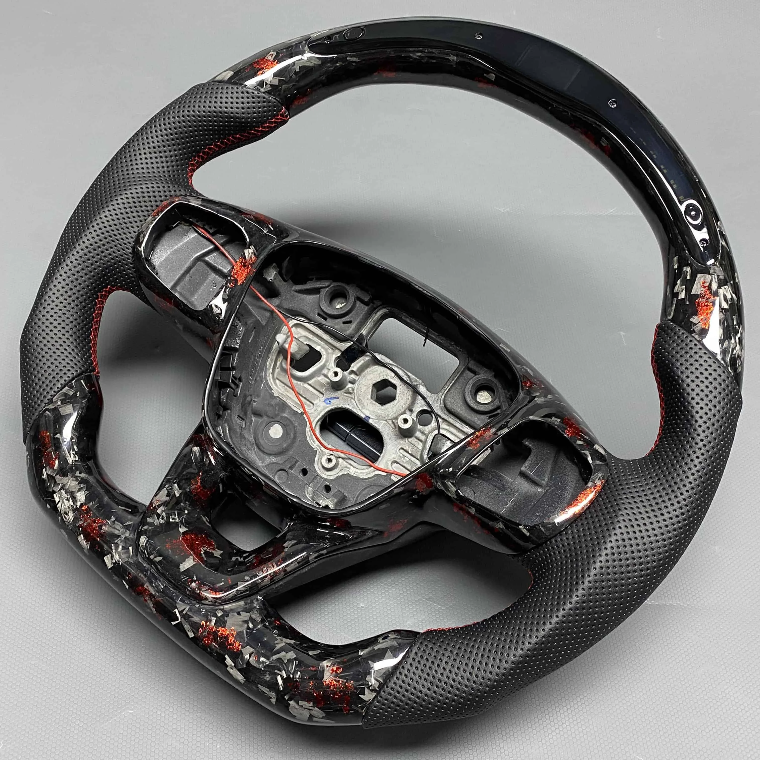 맞춤형 탄소 섬유 스티어링 휠, 포드 포커스 MK4 ST RS 2019 2020 2021 2022 2023 LED 디스플레이 스포츠 스타일용
