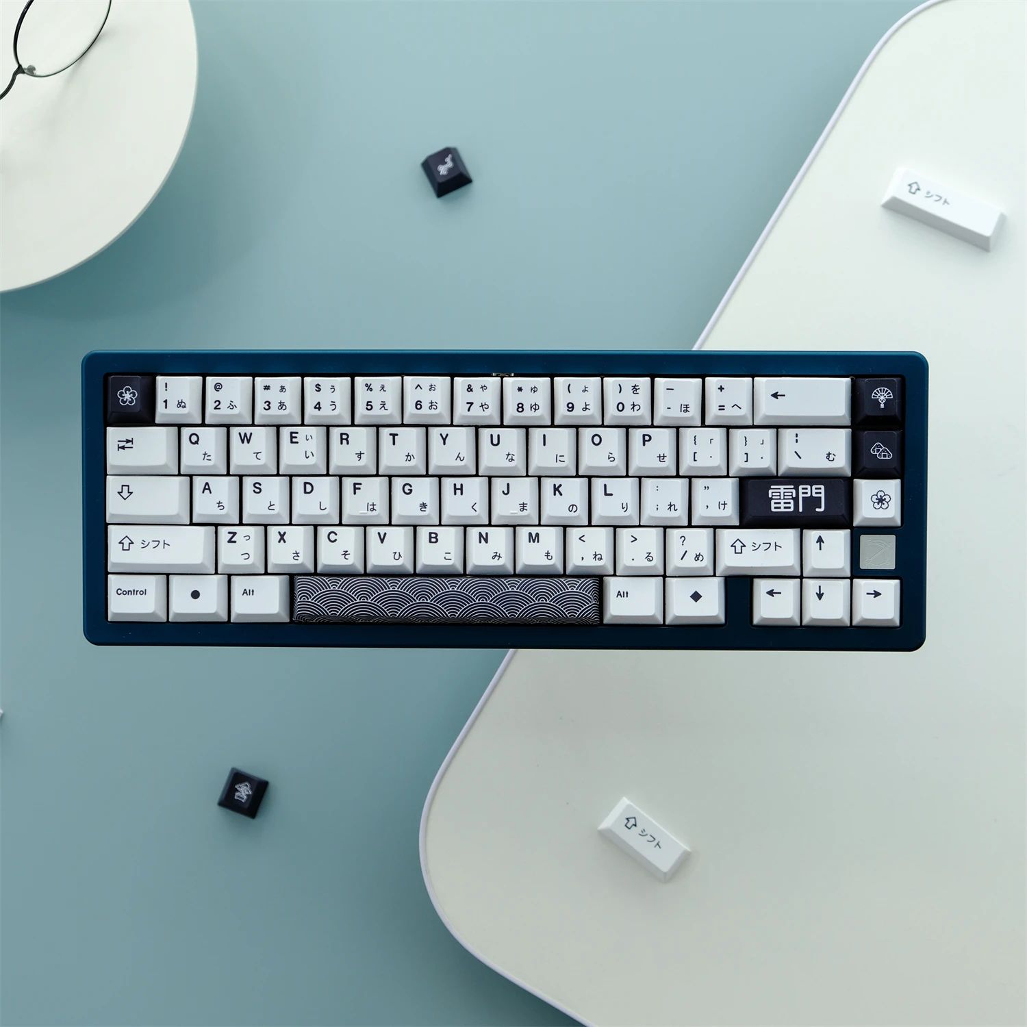 129 chaves gmk remen keycaps japonês kaminarimon