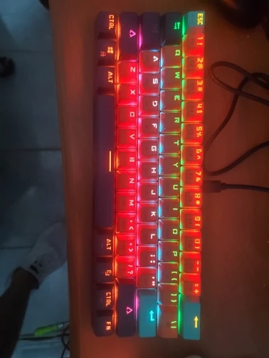 MUCAI MKA610 USB Mini Mechanical Gaming Wired Keyboard Red Switch 61 Key Gamer for Computer PC Laptop Detachable Cable photo review