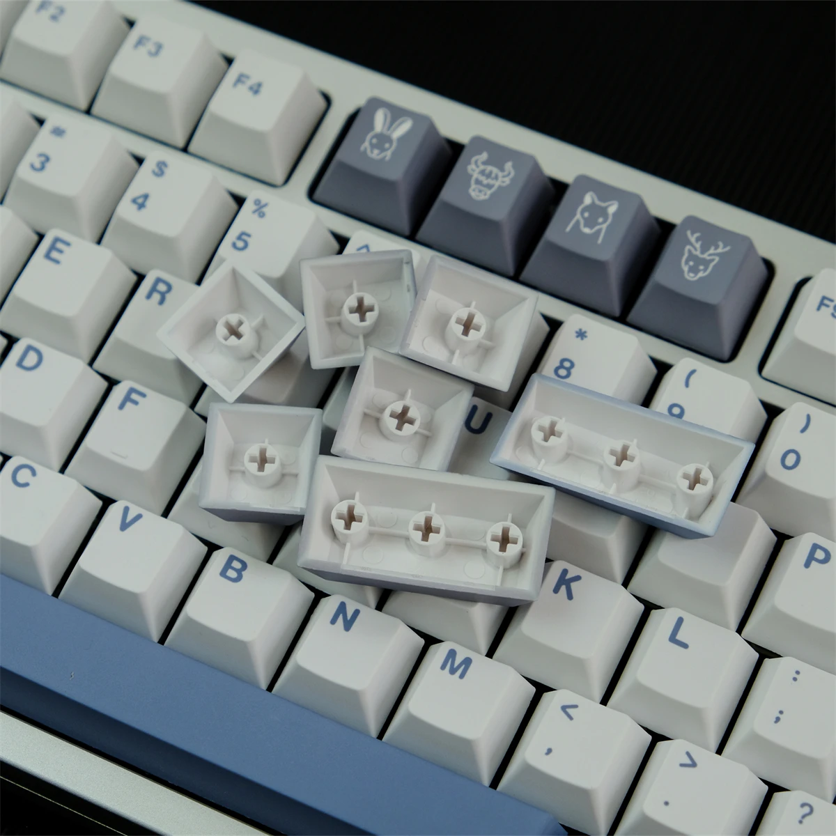 Chaves Gmk Arctic Keycaps Cereja Perfil Pbt Tintura Sublimação Teclado Mecânico Inglês Keycap para mx Interruptor com 1.75u Shift 129 - Imagem 2