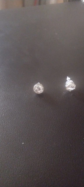 Luxury Crystal White Zircon Stud Earrings photo review