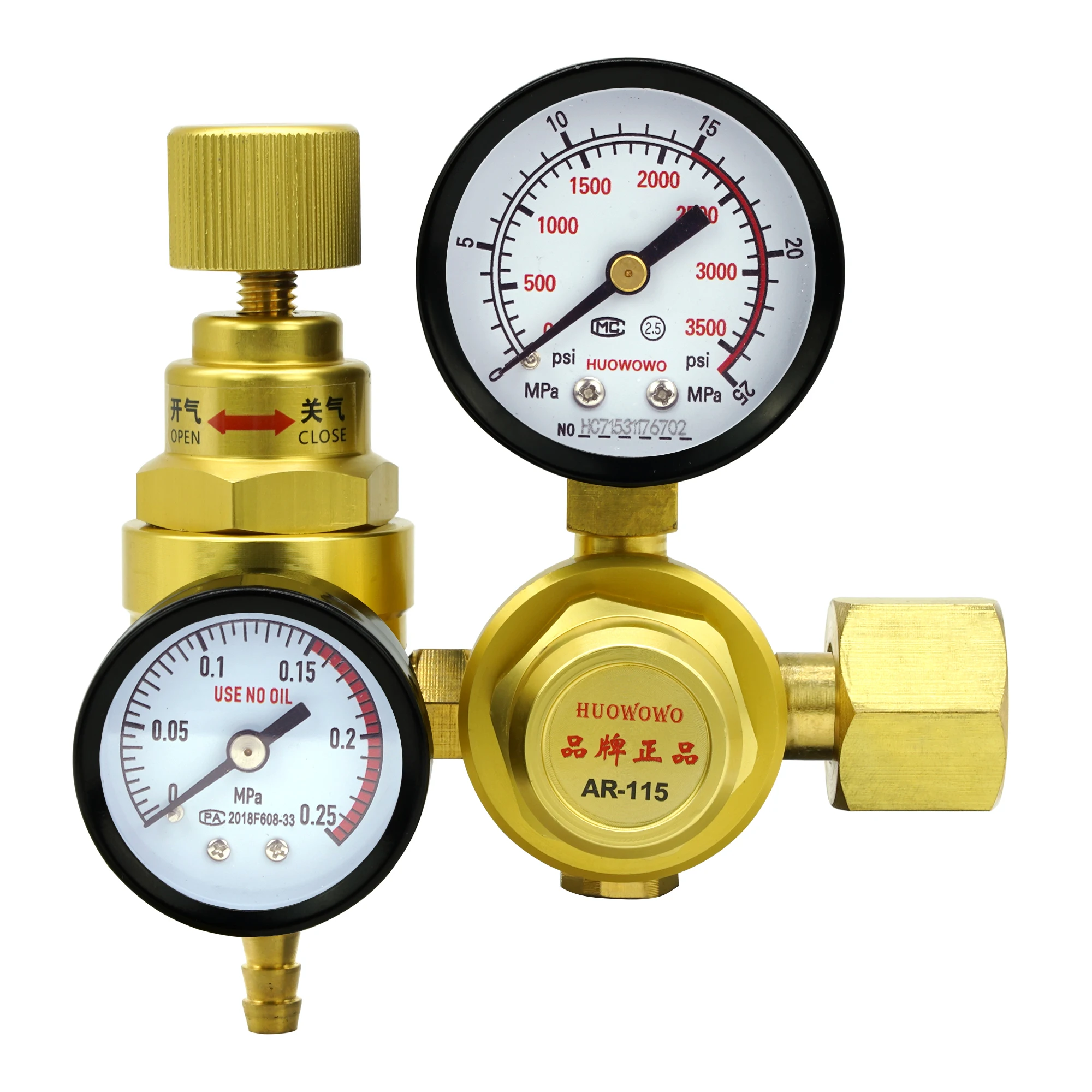 ArgonHighFlowBrassRegulatorWeldingRegulatorConstantPressureGas