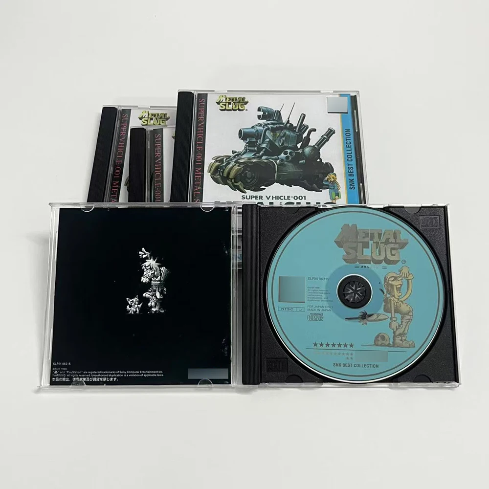 메탈슬러그 슈퍼 차량 001 카피 CD (수동 NTSC J 포함) PS1 잠금 해제 콘솔용 직접 읽기 기능 비디오  게임-Freehip.co.kr