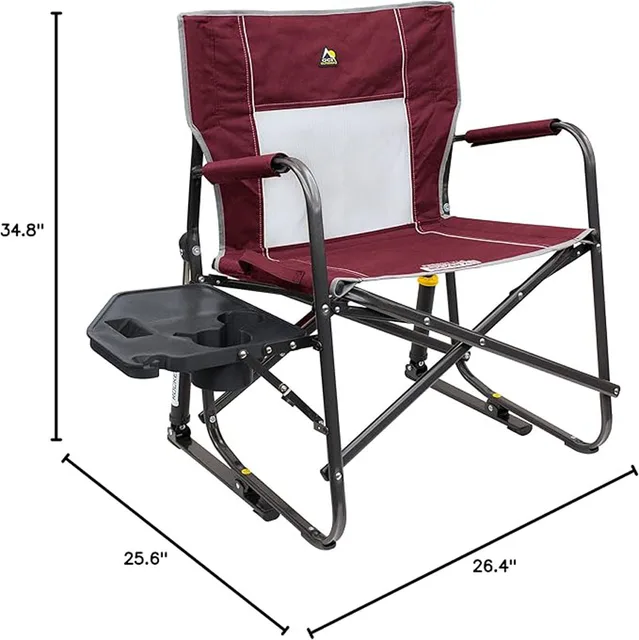 GCI OUTDOOR Freestyle Rocker XL with Side Table Camping Chair | Portable Folding Rocking Chair with Solid 6 GCI OUTDOOR Freestyle Rocker XL with Side Table Camping Chair | Portable Folding Rocking Chair with Solid 6