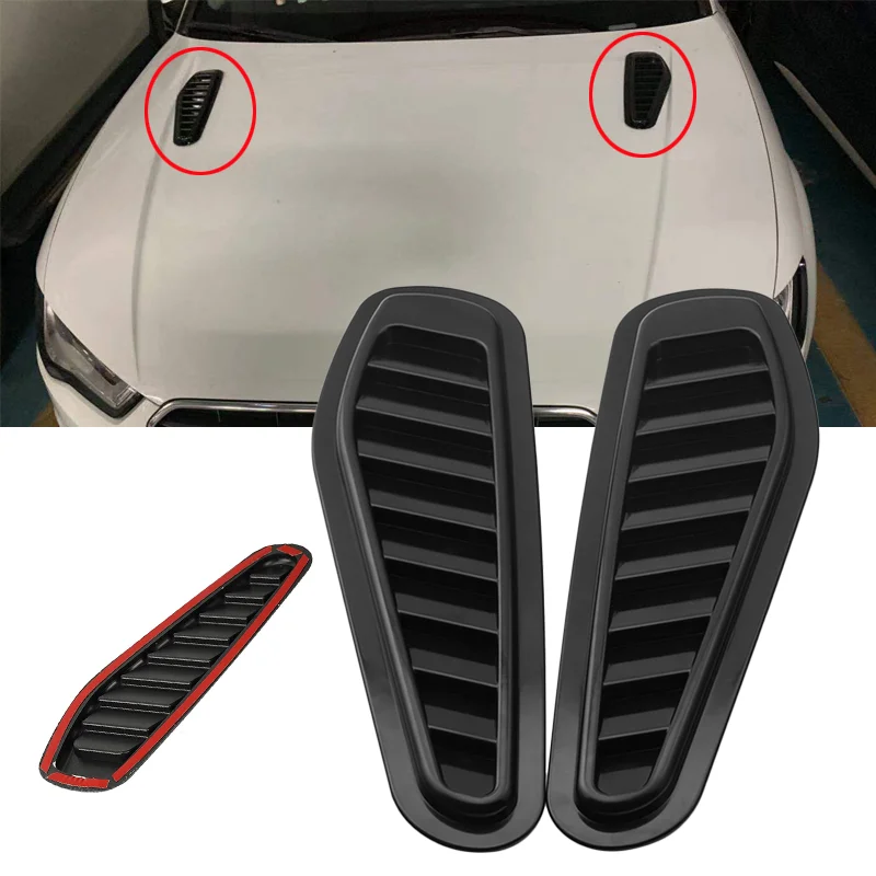 GLEAVI 1 Pair Hood Air Outlet Side Scoop Sticker Air Flow