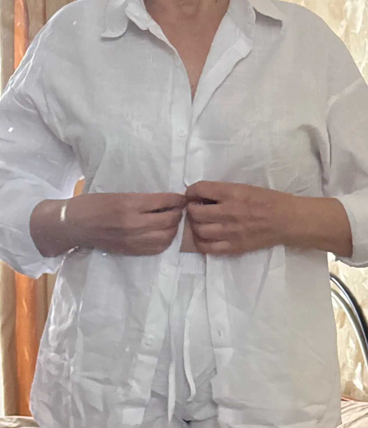 Chic Women's Cotton-Linen Two-Piece Set for Effortless Style photo review