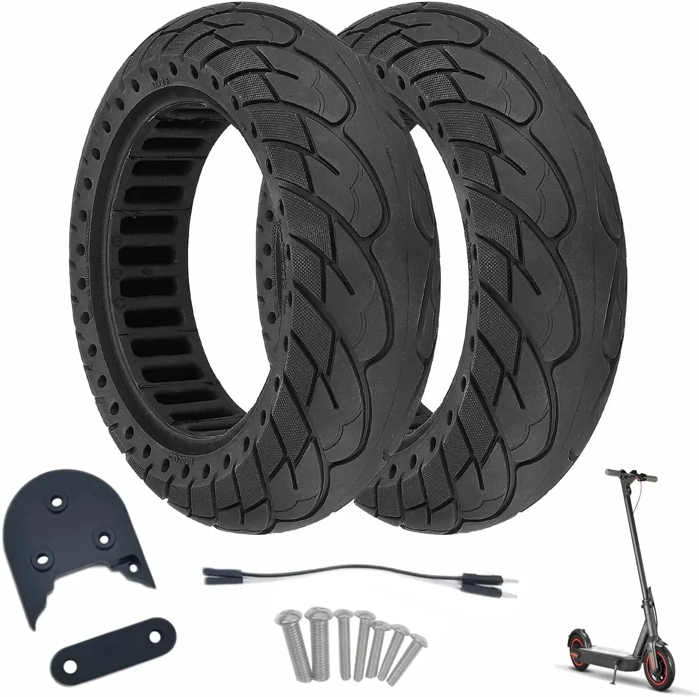 Gomme Piene Per Monopattino Elettrico 10 Pollici - Pneumatici Antiscivolo Serie T-Rex Per Xiaomi E Altri Modelli - Foto 5