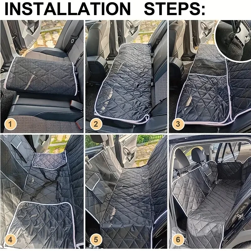 Universal Pet Car Seat Cover Waterproof Mesh Window Storage Pocket Durable Scratchproof Nonslip Dog Car Hammock
