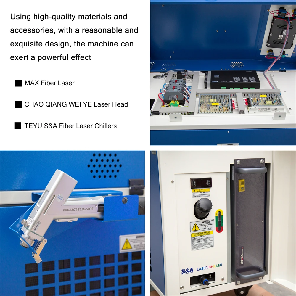 RECI 1500W 4 in 1 Multifunctional Laser Welding Machine with Handheld Raytools Welding Gun Automatic Wire Feeder 4