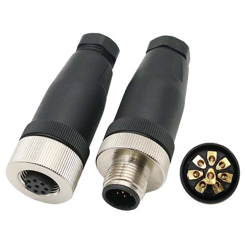 Connettore M12 Industriale 8 Poli - Impermeabile IP67 Per Automazione - Foto 3