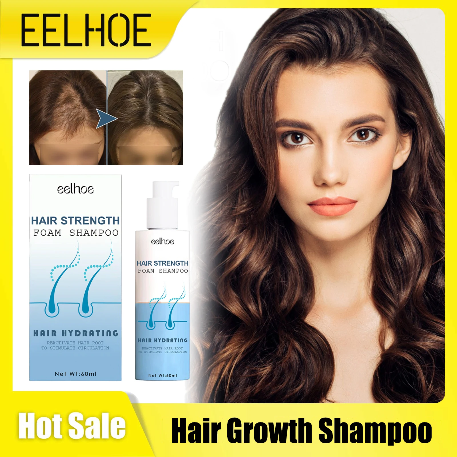Hair Strengthen Shampoo Clean Clogging Follicle Repair Damaged Thinning Scalp Treatment Oil Control Thicken Hairs Growth Shampoo