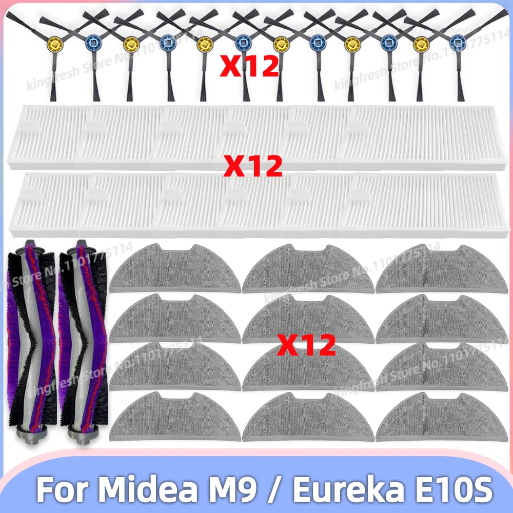 

Fit For Midea M9, EUREKA E10s Robot Vacuum Replacement Parts Accessories Main Roller Side Brush Mop Cloth Hepa Filter accesorios