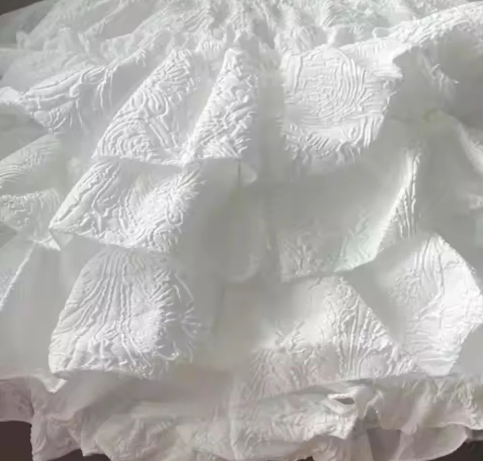 Elegant White Pleated Ruffle Mini Skirt for Effortless Style photo review