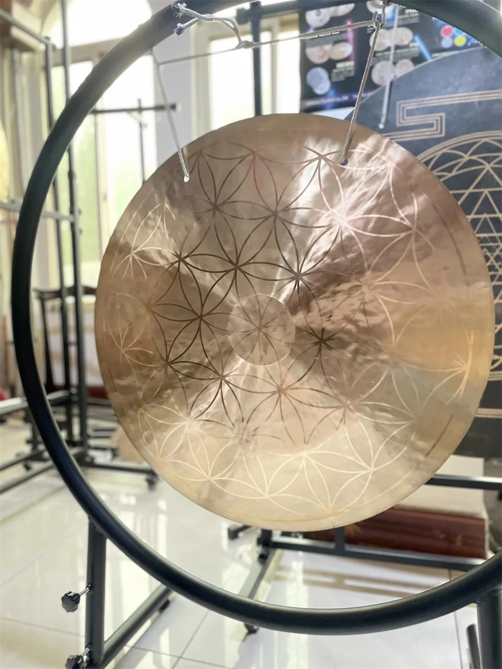 Arborea Sound Healing Gongs-Flower of Life Wind Gong 45-90 cm Meditation Gong Long Vibration and Sustain Soun Bath chinese gong instrument