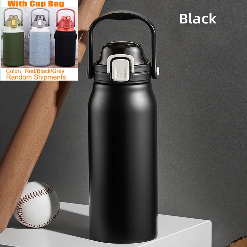 Large Capacity Stainless Steel Thermal Tumbler with Straw - Insulated Water Bottle