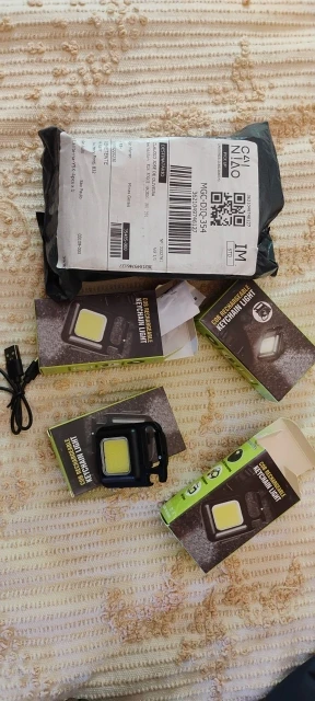 Lanterna LED recarregável Mini USB, Lâmpada portátil, 3 modos, Kit photo review