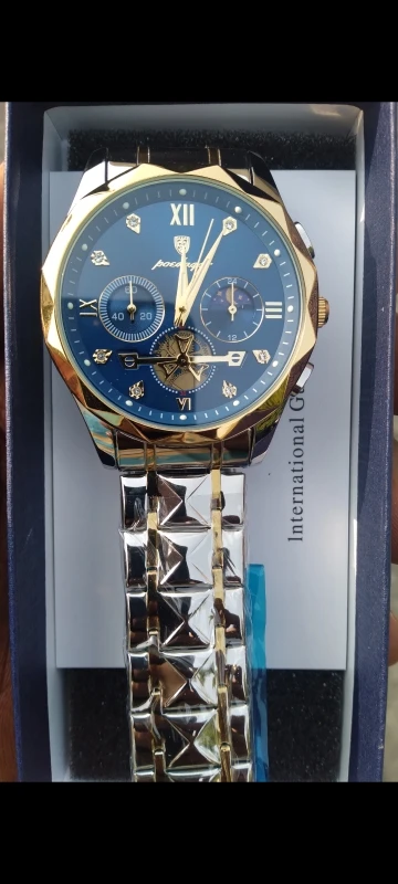 POEDAGAR Luxury Man Wristwatch Waterproof Luminous Chronograph photo review