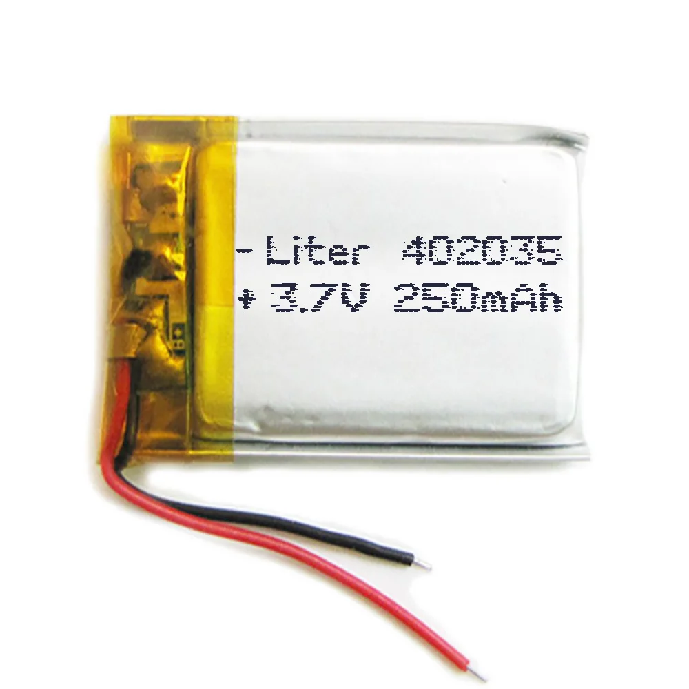 3.7V 250Mah 0.925Wh 1S 5C Liter Energy Battery 402035 Batteria Per Elettronica Ricaricabile Telefono Portatile Video Mp3 Mp4 Led Light Gps-Non Adatto 