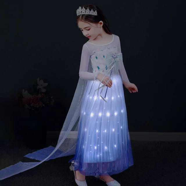 Princess Elsa Costume Gown Dress for Frozen Birthday Party