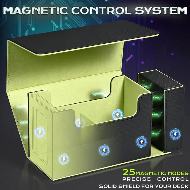 Card Deck Box with Display Window, Fits 200 Double-Sleeved Cards with Dice Tray