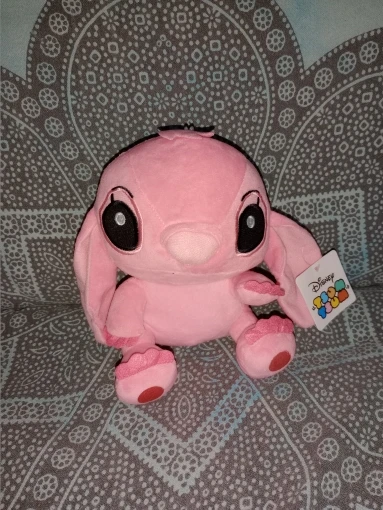 18cm Original de peluche Stitch bebé película dibujos animados modelo muñeca niños figuras de acción juguetes de peluche regalos colgantes photo review