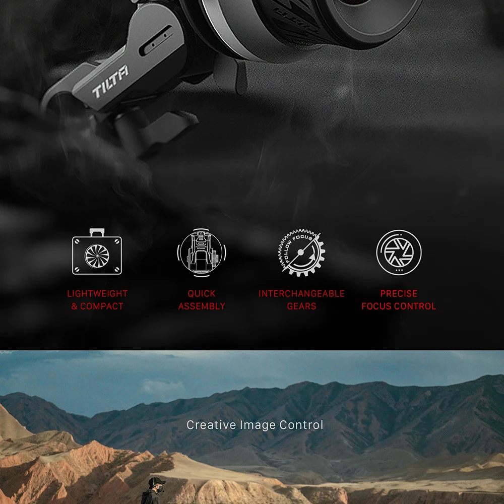 Description Picture 3 of itemTilta FF-T07 Mini Follow Focus 2.0 Lightweight Zoom Control System For DSLR Iconic Brand A7IV A7M4 A7S3 FX3 GH6 BMPCC 4K 6K Tilta Cage