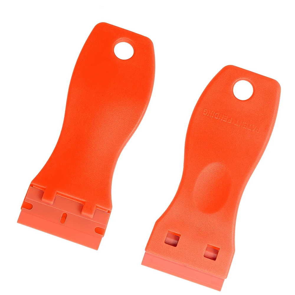 TOFAR 자동차 창문용 플라스틱 면도날 스크레이퍼, 틴트 청소 도구, 비닐 랩 필름, 유리 세라믹 오븐 라벨 스티커 리무버, 52 개