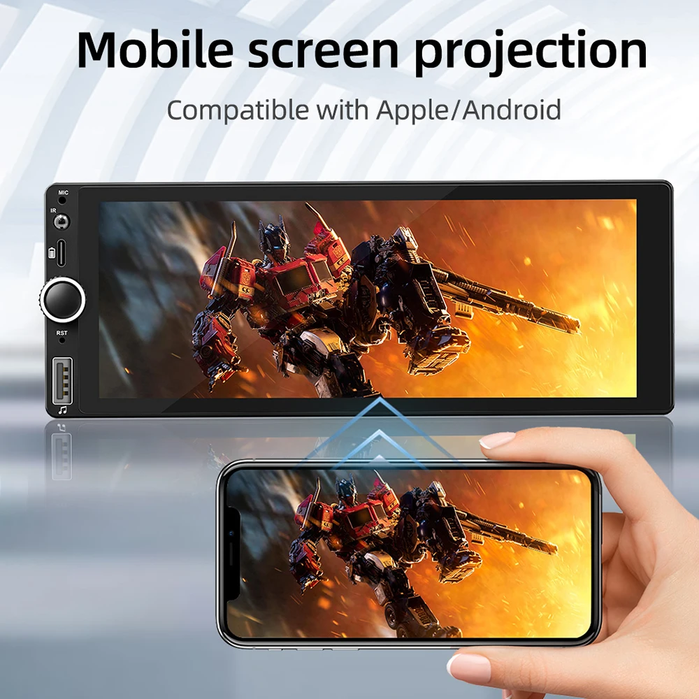 1 Din MP5 Car Radio 6.86'' MP5 Player Wired Carplay Android Auto Universal Multimedia Player Mirror Link Car Stereo 4 1 Din MP5 Car Radio 6.86'' MP5 Player Wired Carplay Android Auto Universal Multimedia Player Mirror Link Car Stereo - Image 4