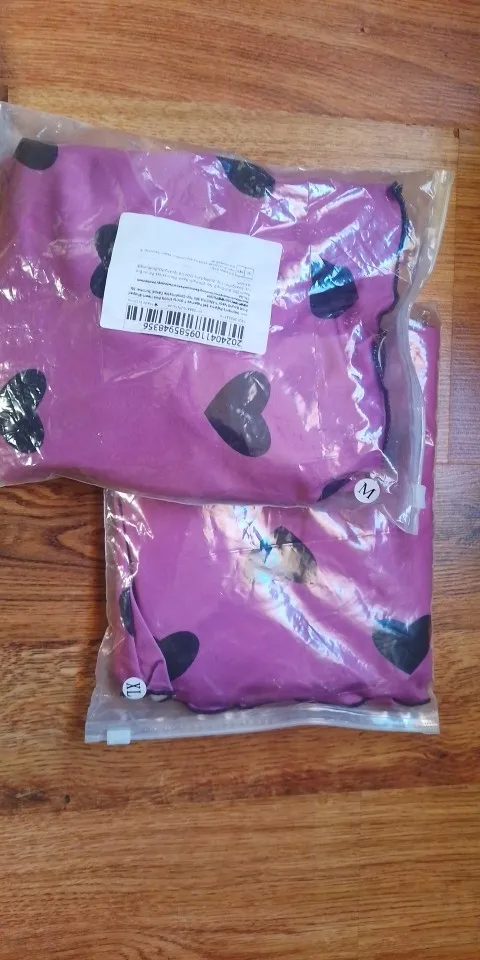 Charming Pink Heart Pajama Set for Effortless Summer Comfort photo review
