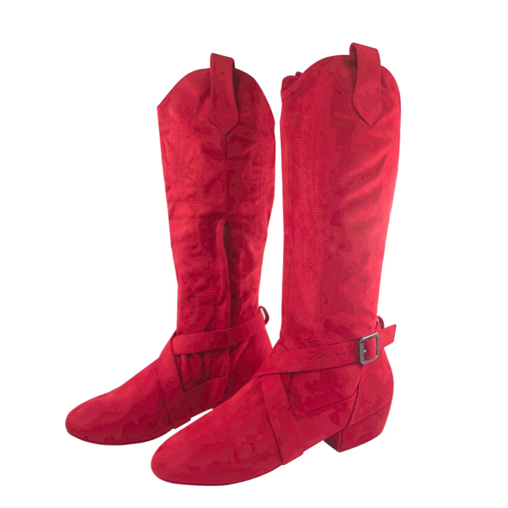 Jouncing Prescott Suede Sole Western Style Line Dancing West Coast Swing Dance Boots