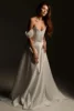 Annie Lace Embroidery Prom Dresses Gorgeous White Evening Dresses Off-the-shoulder Elegant Satin Robes De Soirée Customized 2