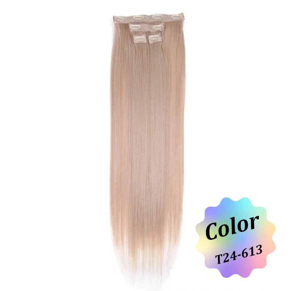 Efecto Deslumbrante: Extensiones De Cabello Sintético Con Clip Para Mujeres