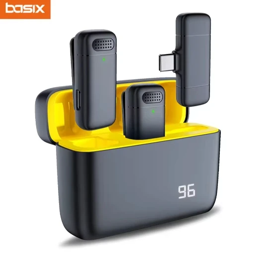 Wireless Microphone Lavalier with Charging Case Windproof Fleece Suitable with Noise canceling MIC photo review