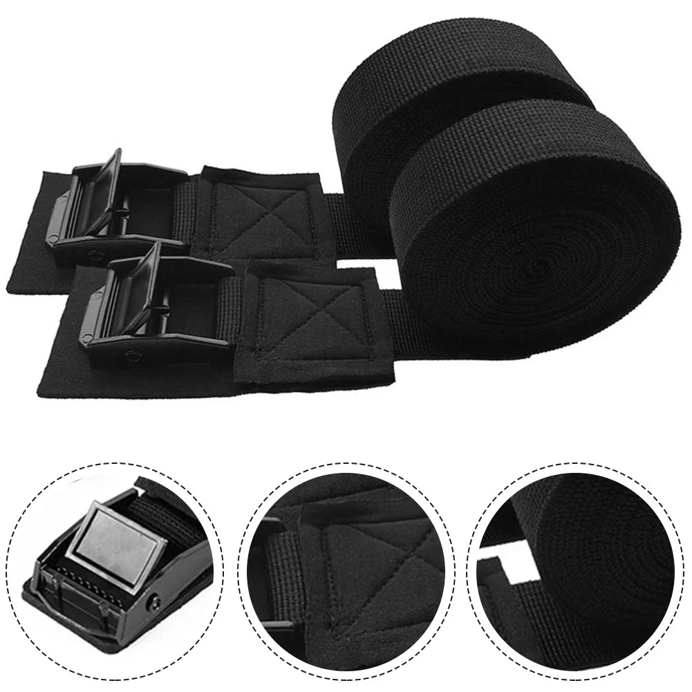 2pcs 2/3/4/5m*2.5cm Tie Down Strap Strong Ratchet Belt Luggage Bag Cargo Lashing Metal Buckle cargo tie down strap