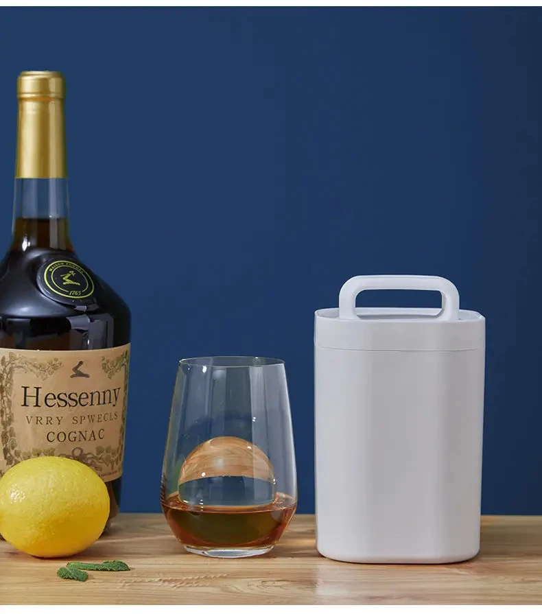 Eco-Friendly Ice Ball Maker Crystal Clear Ice Ball Press Spherical Whiskey Tray Mould Bubble-Free Maker Box Mold