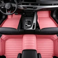 LuxuryRide Premium Custom Tailored Car Floor Mats for Renault Clio V B7 2019 to 2026 5seats Leather Stitched Edges Custom Fit All Weather Waterproof Anti-Dirt 1