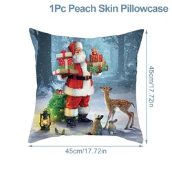 Festive Christmas Cushion Cover - Holiday Home Decor & New Year Gifts (Style 15)