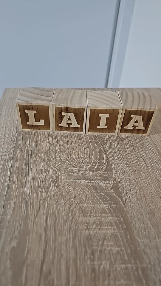 Custom Wooden Name Blocks - Nursery and Baby Shower Party Gifts photo review