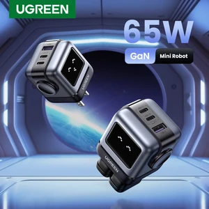 Новинка! UGREEN 65W GaN зарядное устройство робот дизайн PD быстрое зарядное устройство PPS PD3.0 для iPhone 15 14 13 Быстрая зарядка для ноутбука Xiaomi Macbook