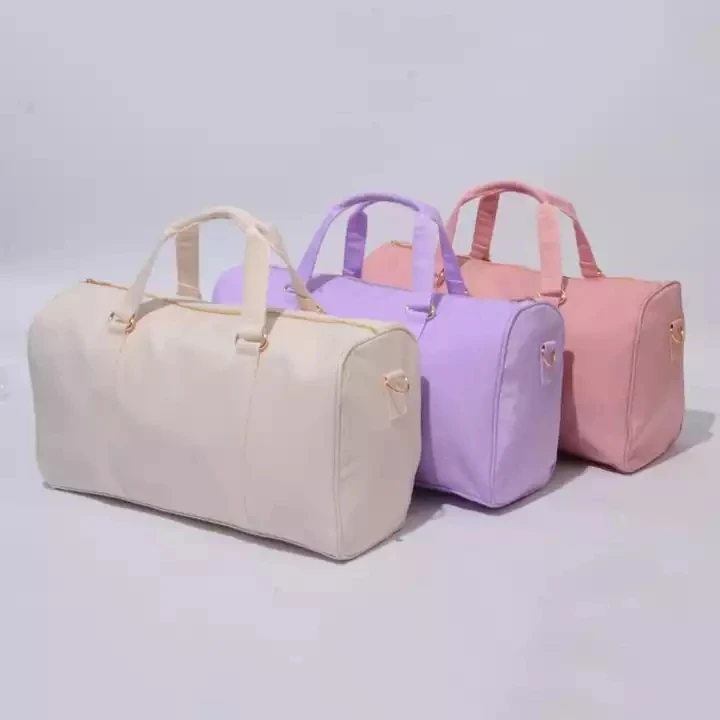 

Sports Gym Bag Fitness Yoga Duffel Tote Nylon Handbag Black Custom Unisex Shoulder Inner Pocket Waterproof Travel Duffel Bags