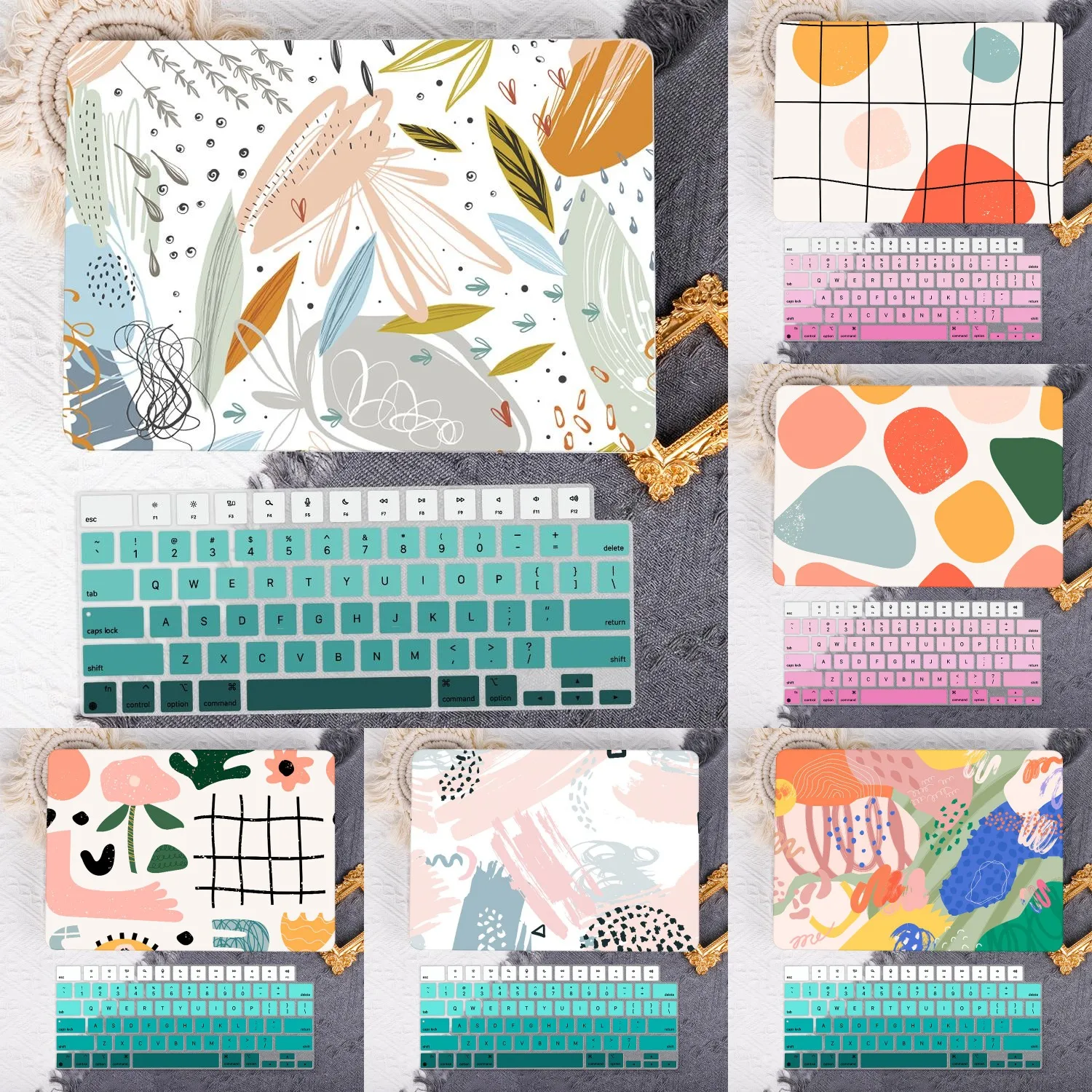 Custodia Con Stampa Colorata Compatibile Per Macbook Air 15 A2941 M2 A2681 Pro14 2021 A2442 Pro 13 A2338 Air 13 M1 Pro 15 16 Air 11 12